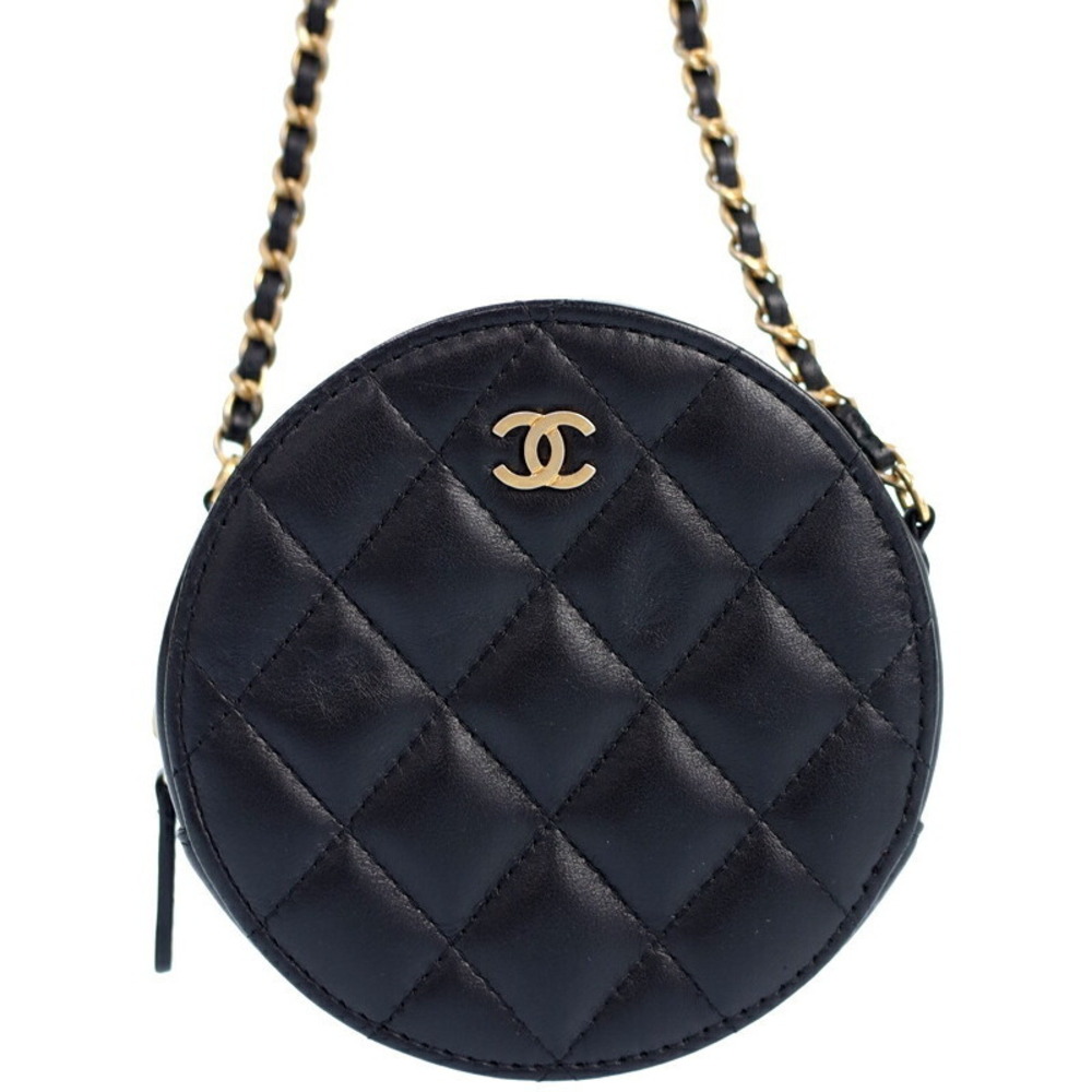 Chanel Matelasse Round Mini Chain Shoulder Bag